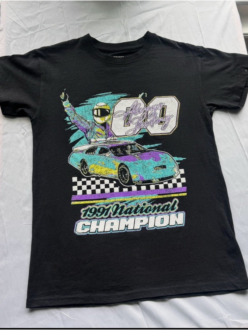 Kids Black '1991 National Champion' Racing Graphic Tee